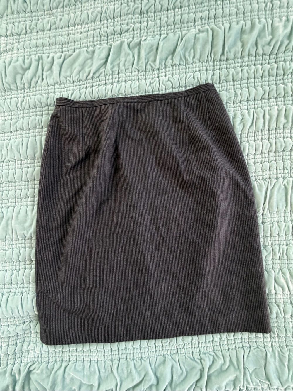 Harve Benard Black Ribbed Pencil Skirt-12